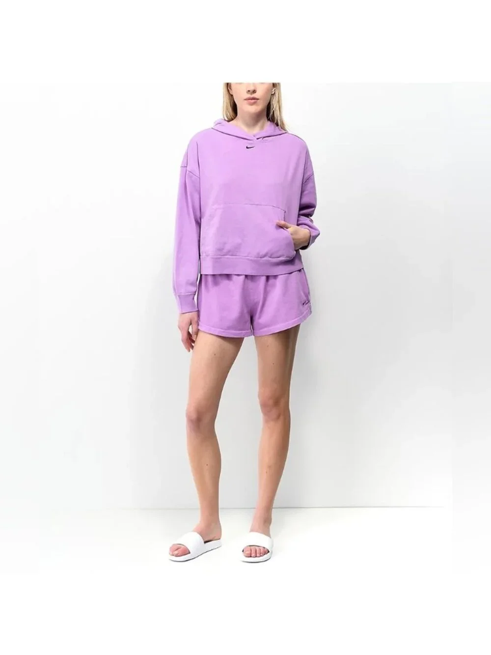 Nike Sportswear Washed Hoodie Women’s Small‎ Light Purple Cotton Pullover